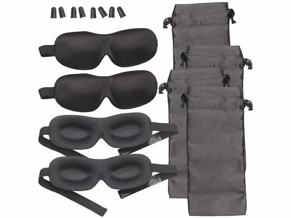 4 kits sommeil avec masques occultant | Accessoires de voyage été 