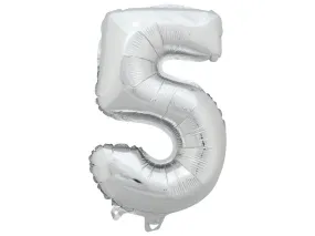 BALLON CHIFFRE ARGENTÉ 5.0