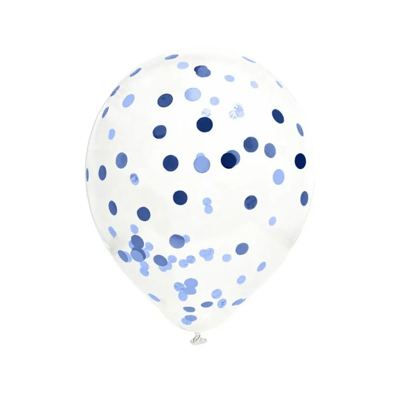Ballon Confettis Bleu Roi x6