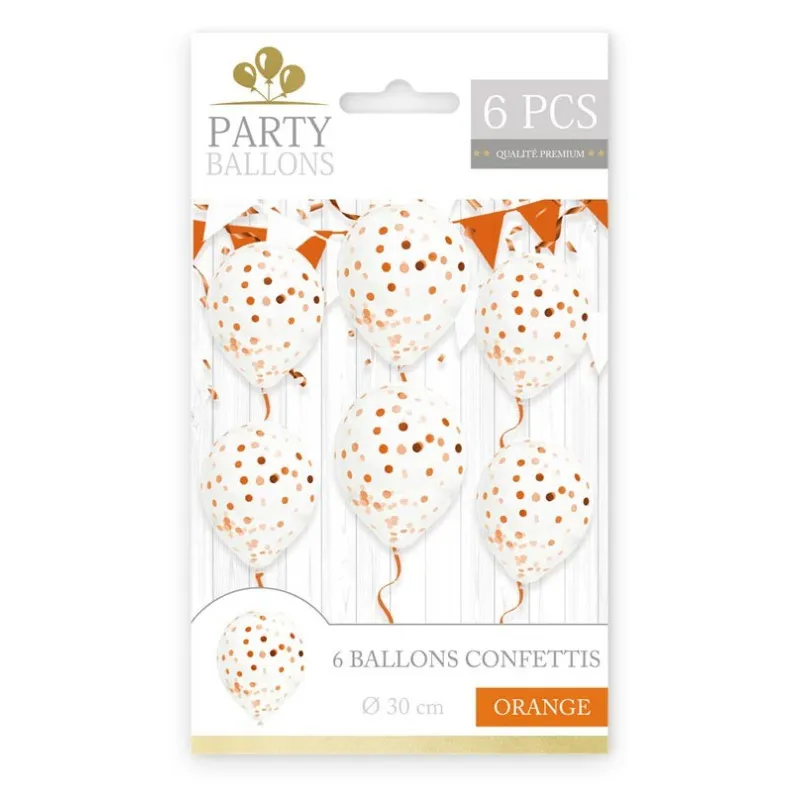Ballon Confettis Terracotta x6