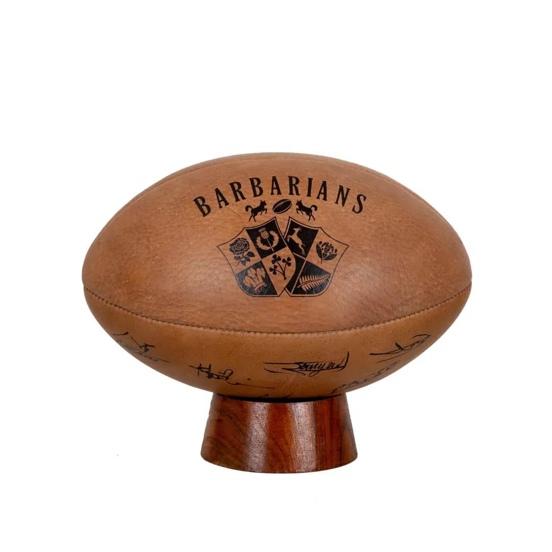 Ballon de rugby vintage en cuir Barbarians