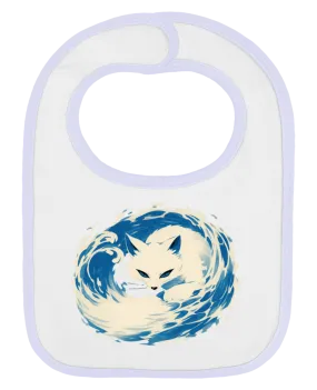 Bavoir bébé uni Renard Blanc par KronoArt