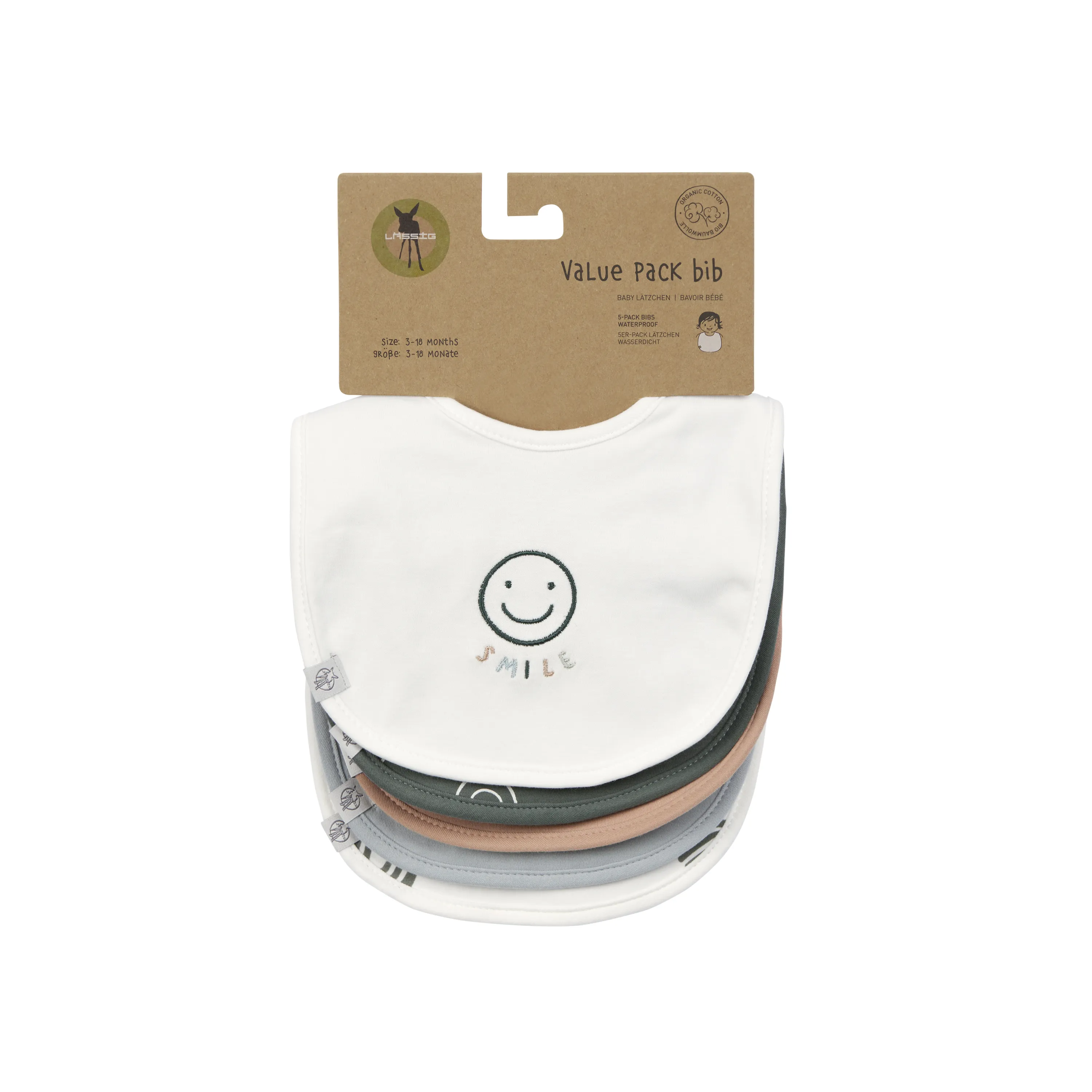 Bavoirs imperméables (Lot de 5), Tiny Smile | Lässig