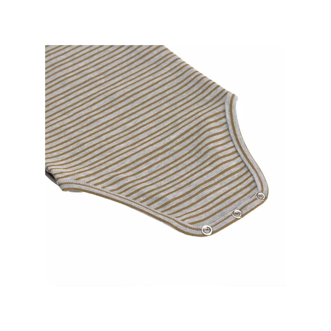 Body Manches Longues Rayé Gris Chiné Lässig