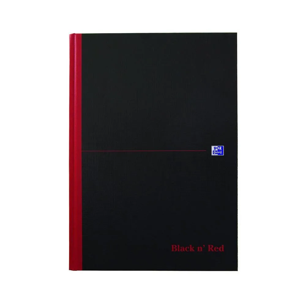 Cahier black n' red broché a4 192 pages ligné 8mm noir