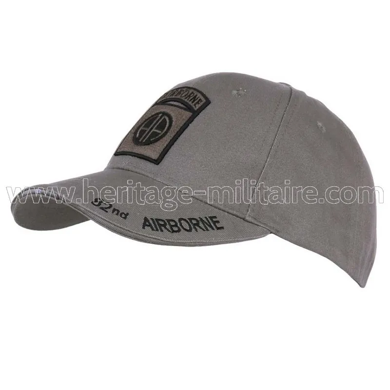 Casquette baseball 82nd Airborne gris