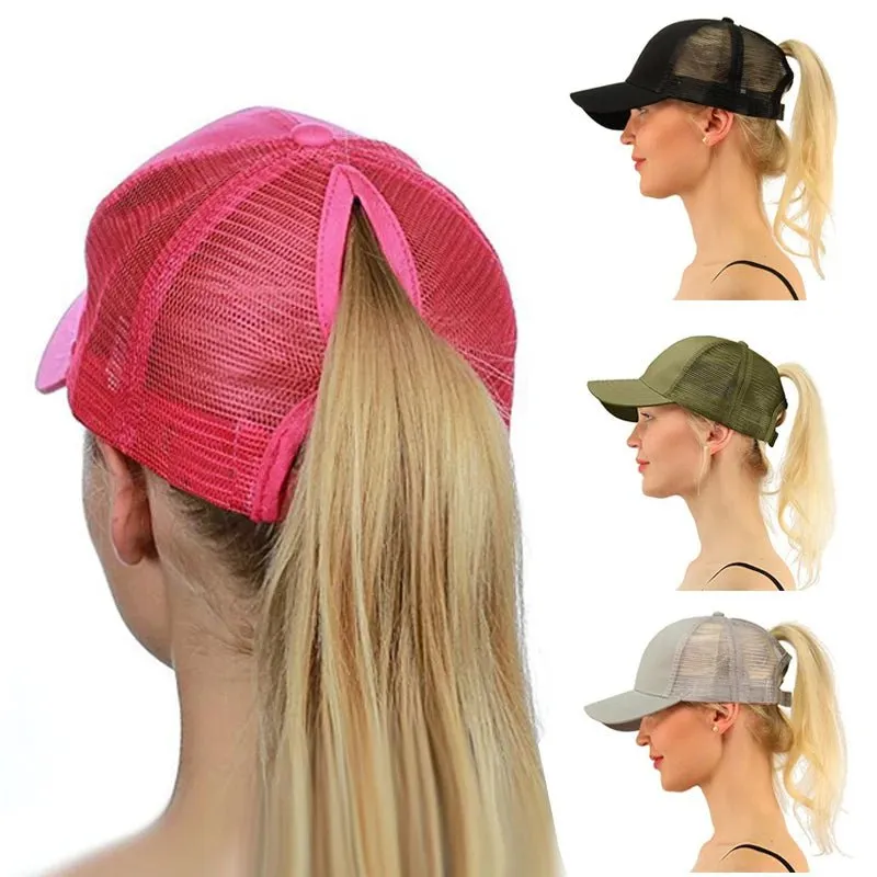Casquette de baseball à queue de cheval