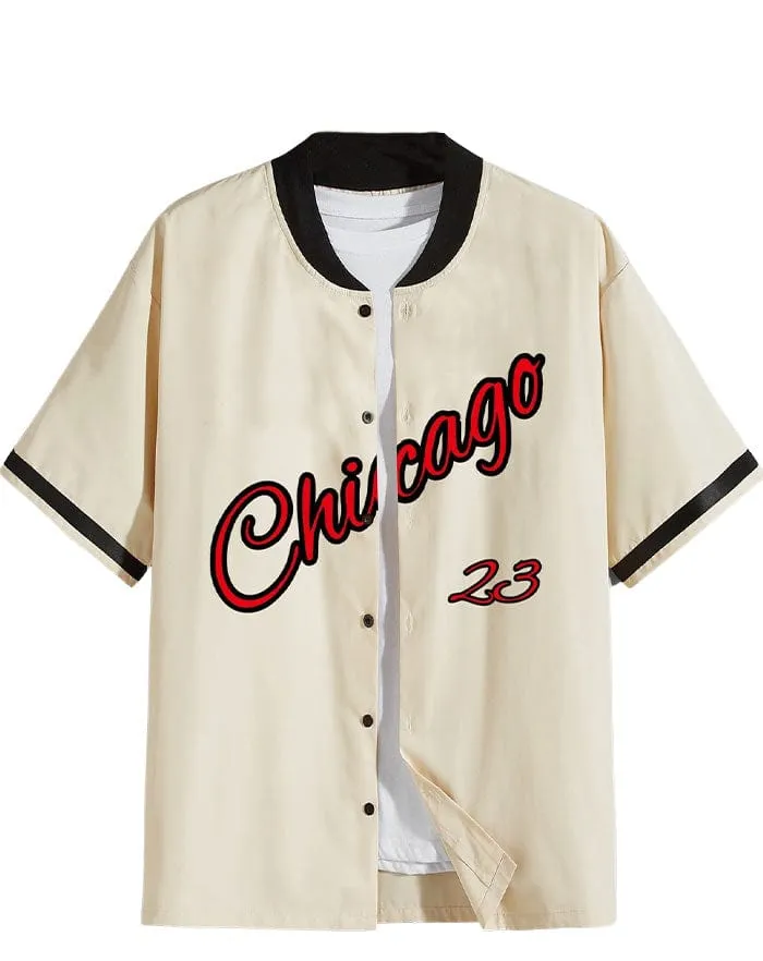 Chemise Baseball Beige