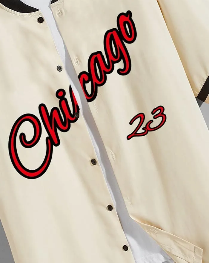 Chemise Baseball Beige