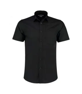 Chemise poplin hommes noir Kustom Kit