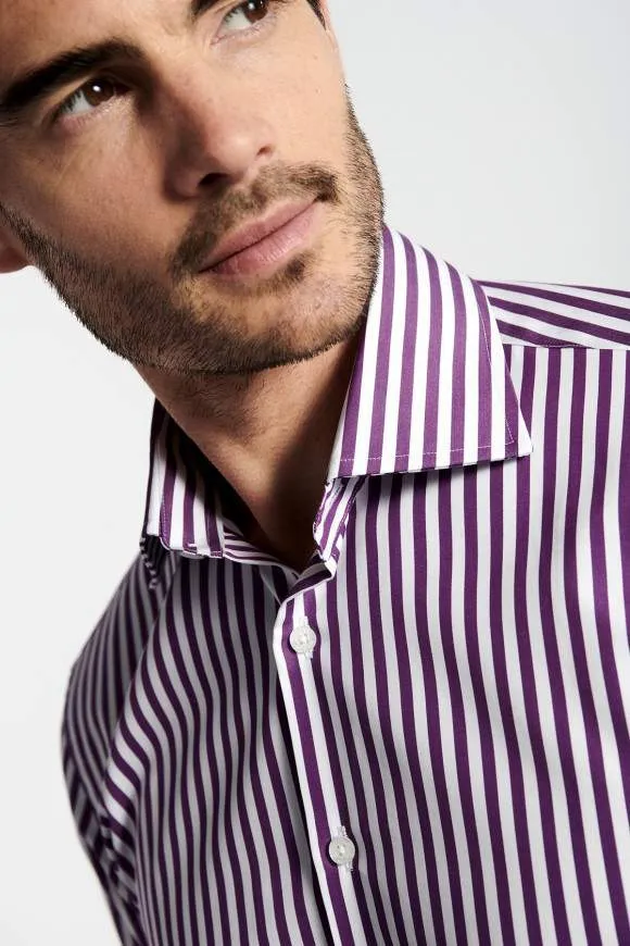 Chemise Rayée Violet