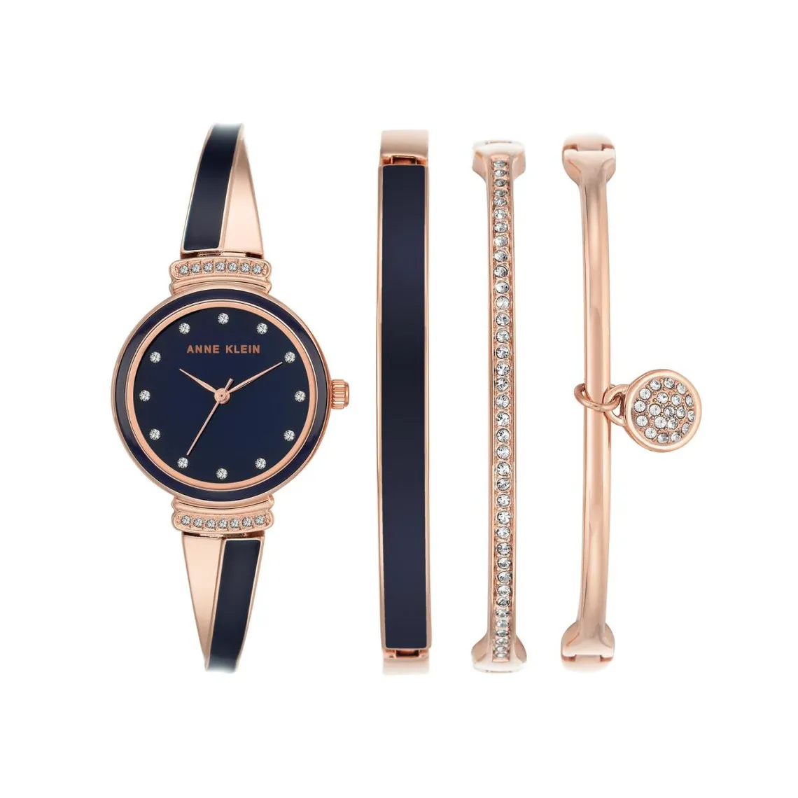 Coffret Montre et Bracelet Doré rose Anne Klein AK-2716NVST  | 3 Suisses