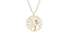 Collier femme Pendentif Longues Chaînes Arbre de vie Hibou