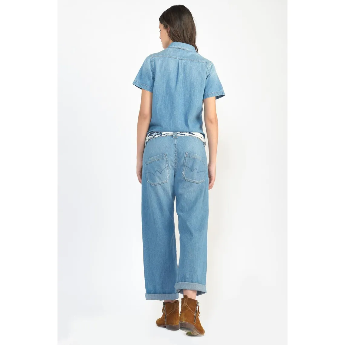 Combinaison droit en jeans WAGGA bleu | 3 Suisses