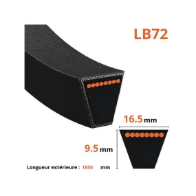 Courroie lisse trapézoïdale LB72