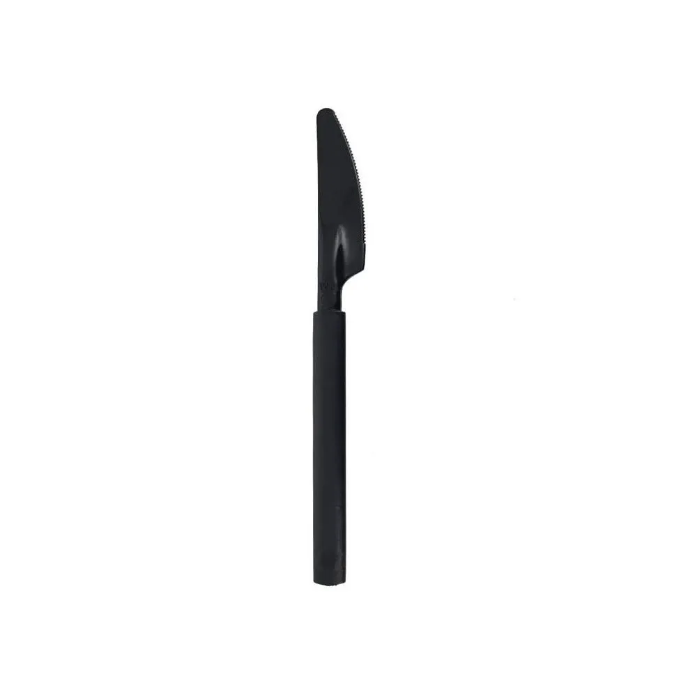 Couteau pp réutilisable noir 190mm (x250)