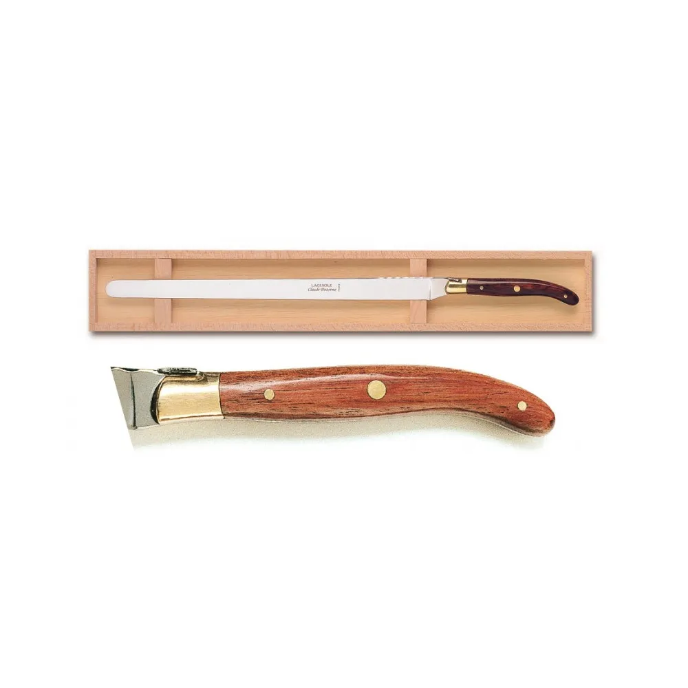 Couteau à saumon Claude Dozorme bois exotique
