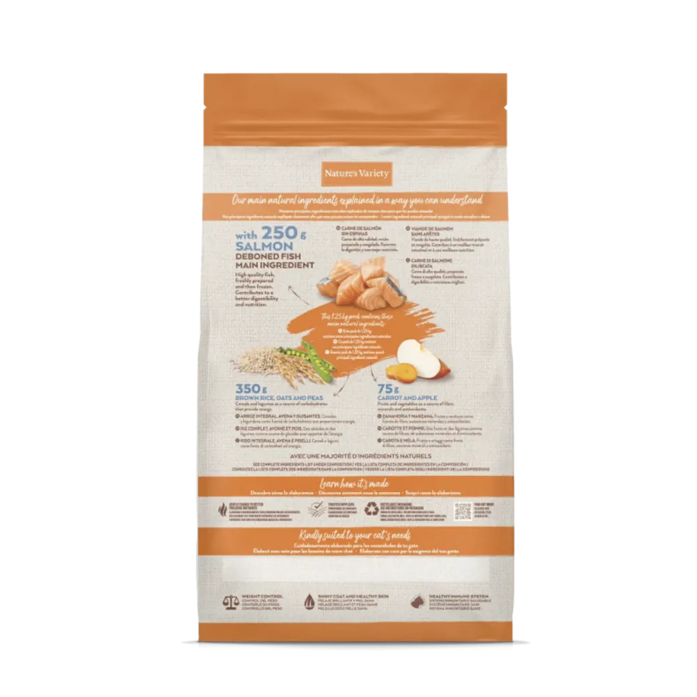 Croquette chat - original sterilise - saumon - nature's variety 1,25 kg