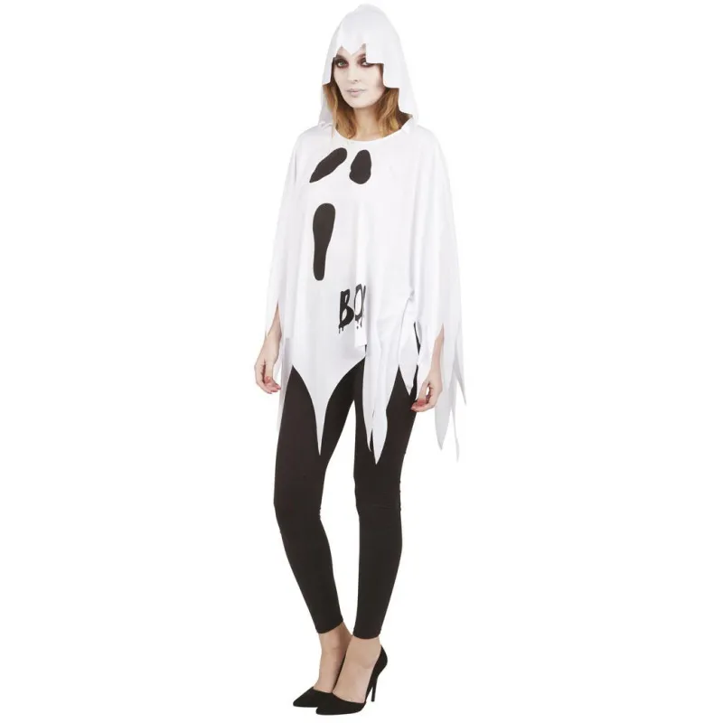 Déguisement Poncho Fantôme Femme Halloween