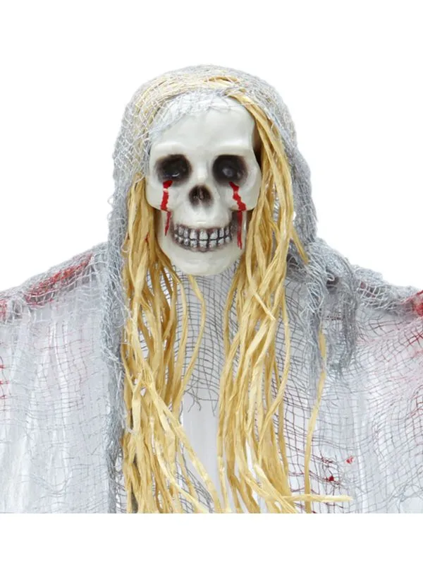 Fantôme Squelette Ensanglanté Blanc - Décoration Halloween