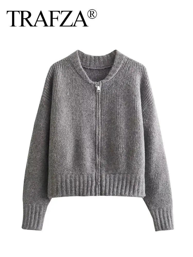 Gilet épais Gris anthracite à Fermeture éclair