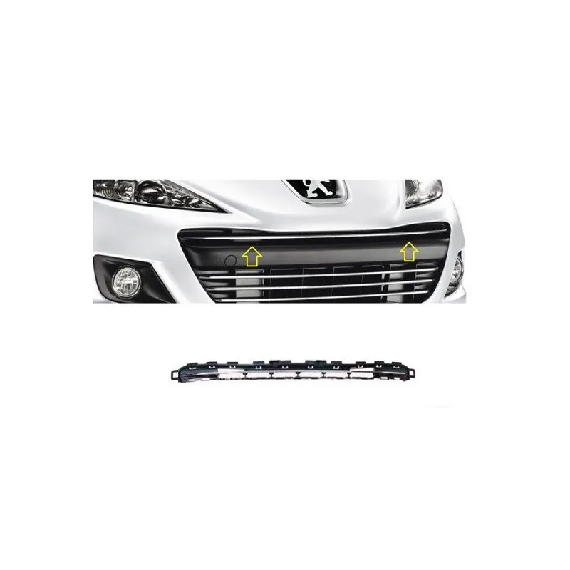 Grille de ventilation, pare-chocs noire Peugeot 207 3/5 portes, CC, SW