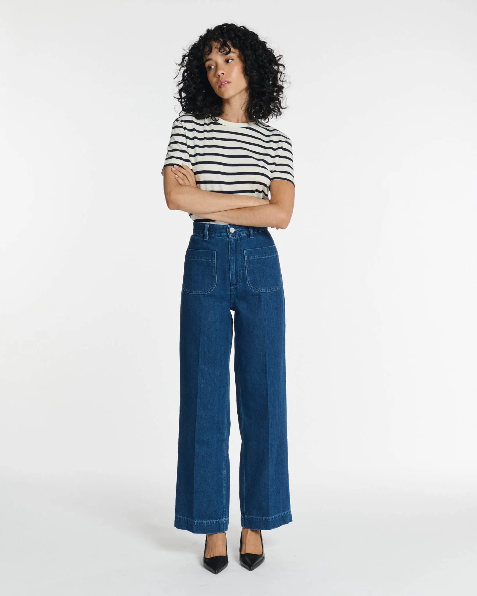 Jeans droit large SAMUEL Bleu IN 41