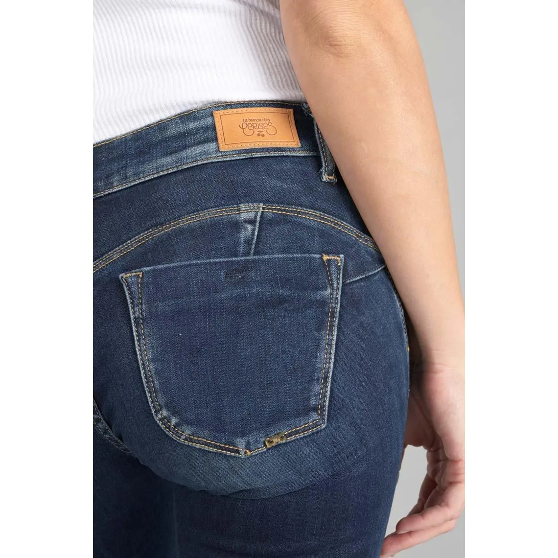 Jeans push-up regular, droit PULP, longueur 34 bleu en coton Gigi | 3 Suisses