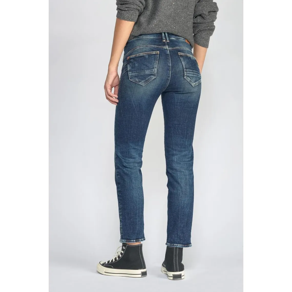 Jeans push-up regular, droit taille haute PULP, 7/8ème bleu en coton Willa | 3 Suisses