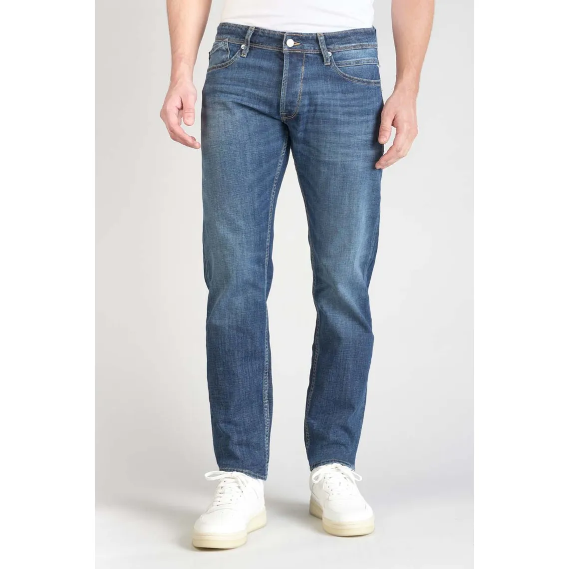 Jeans regular, droit 700/17 relax, longueur 34 bleu en coton Sam | 3 Suisses