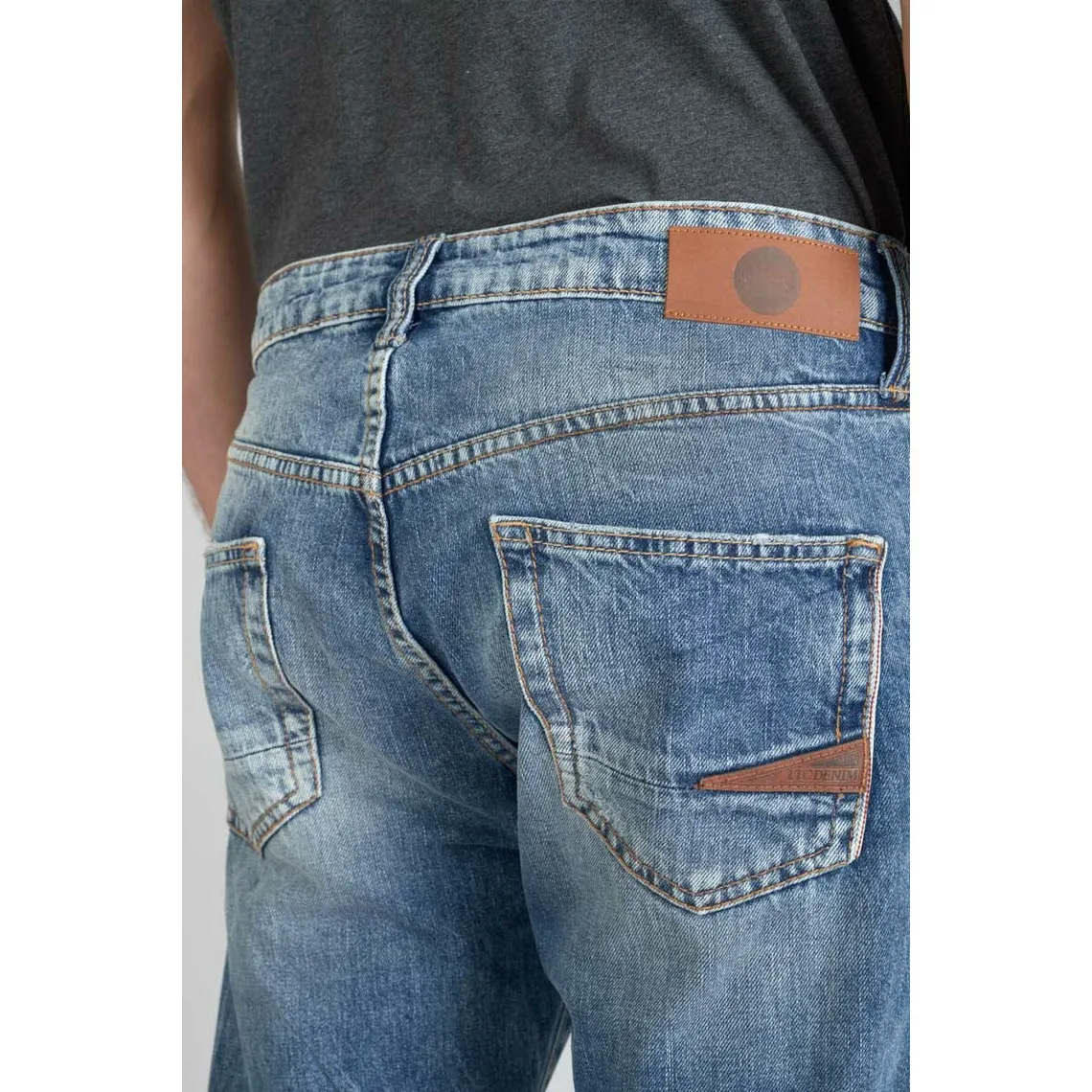 Jeans regular, droit 700/20, longueur 34 bleu en coton | 3 Suisses