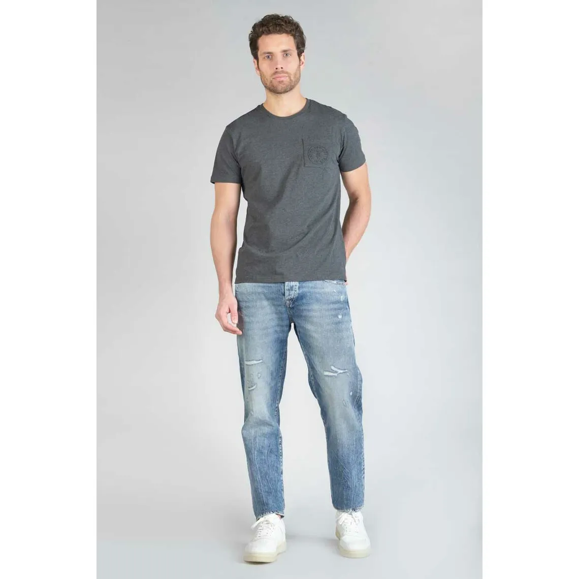 Jeans regular, droit 700/20, longueur 34 bleu en coton | 3 Suisses