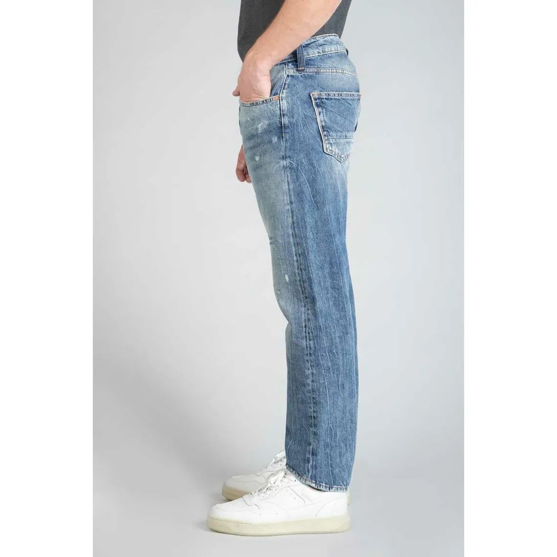 Jeans regular, droit 700/20, longueur 34 bleu en coton Le Temps des Cerises - Jean Homme sur MenCorner