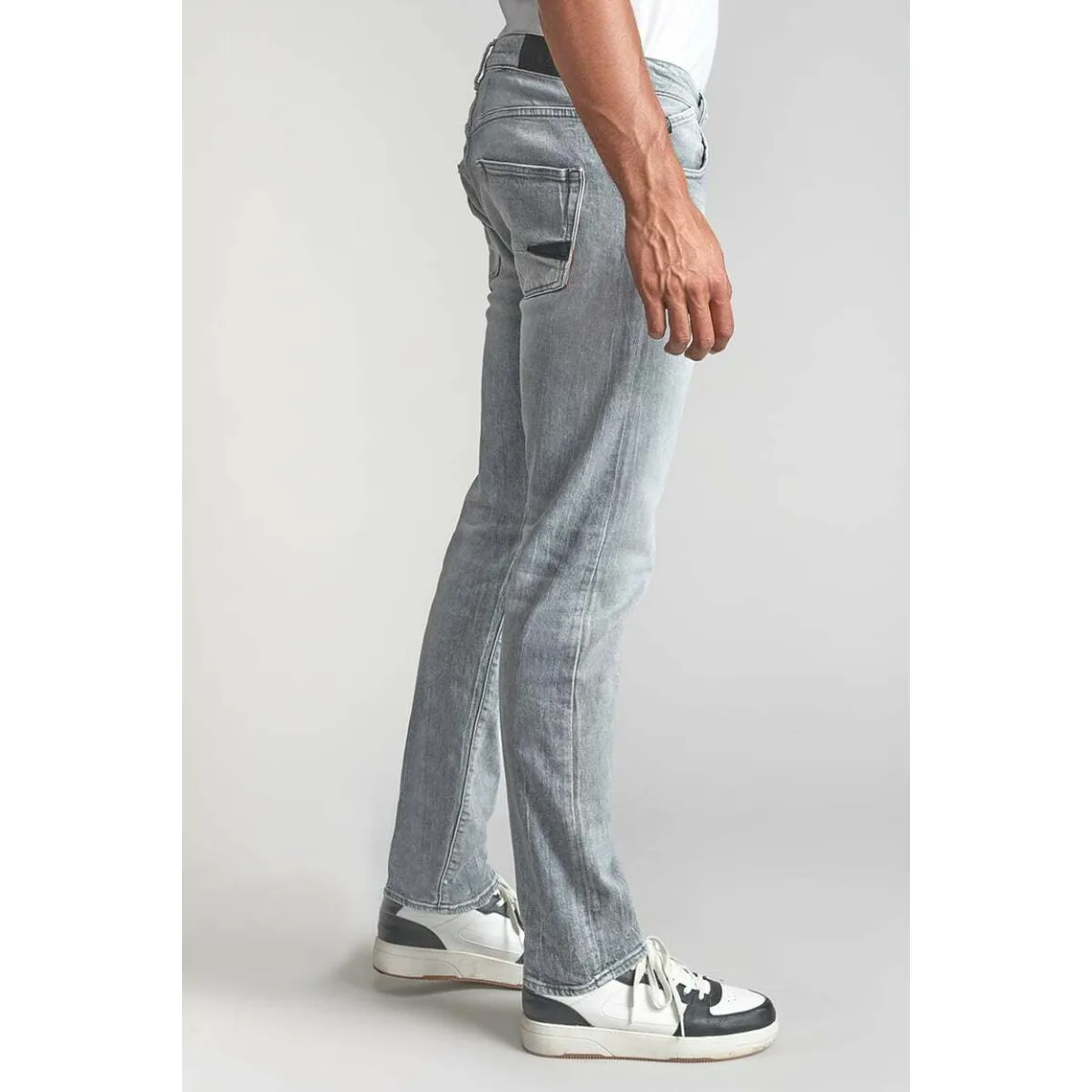 Jeans regular, droit 700/22, longueur 34 gris en coton | 3 Suisses