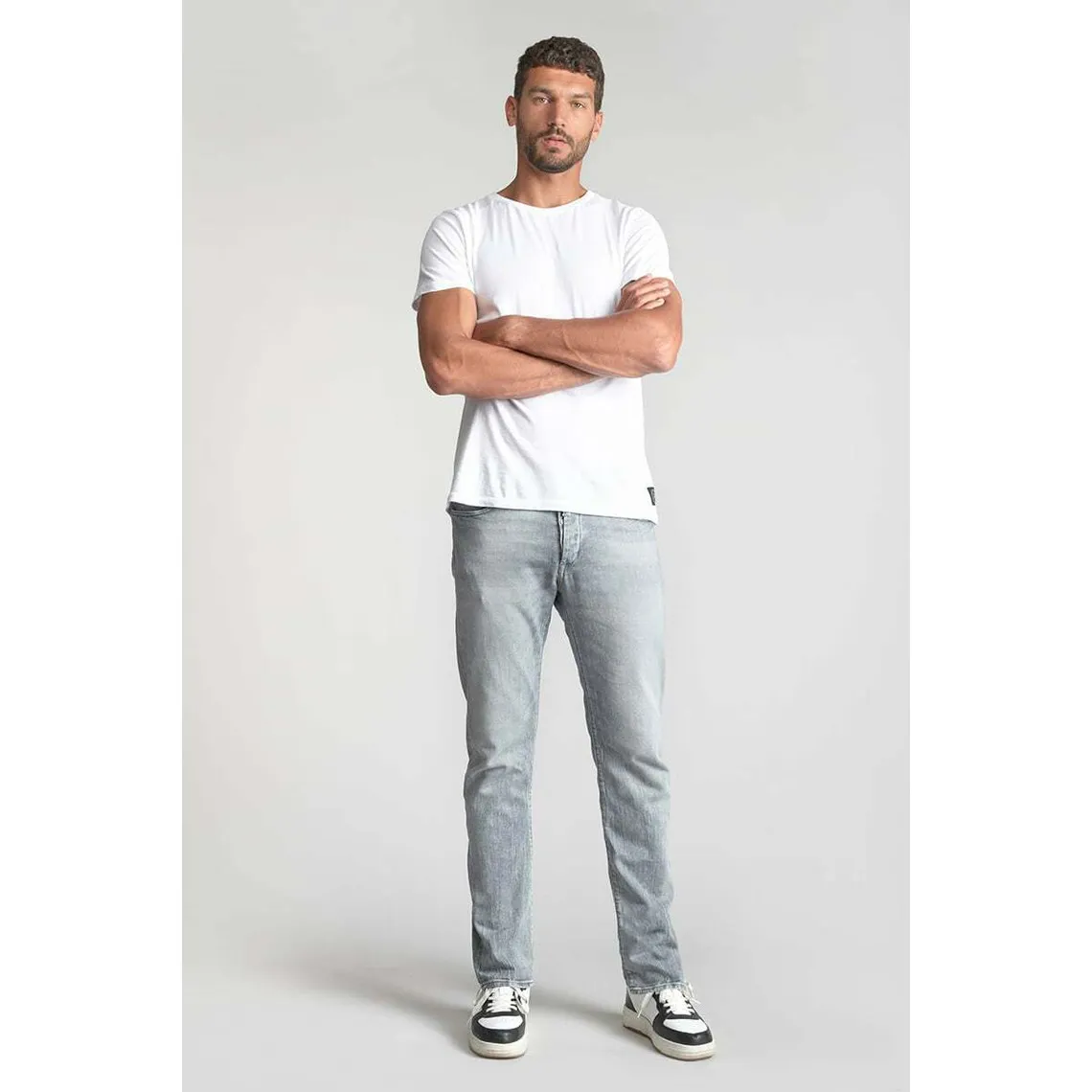 Jeans regular, droit 700/22, longueur 34 gris en coton | 3 Suisses