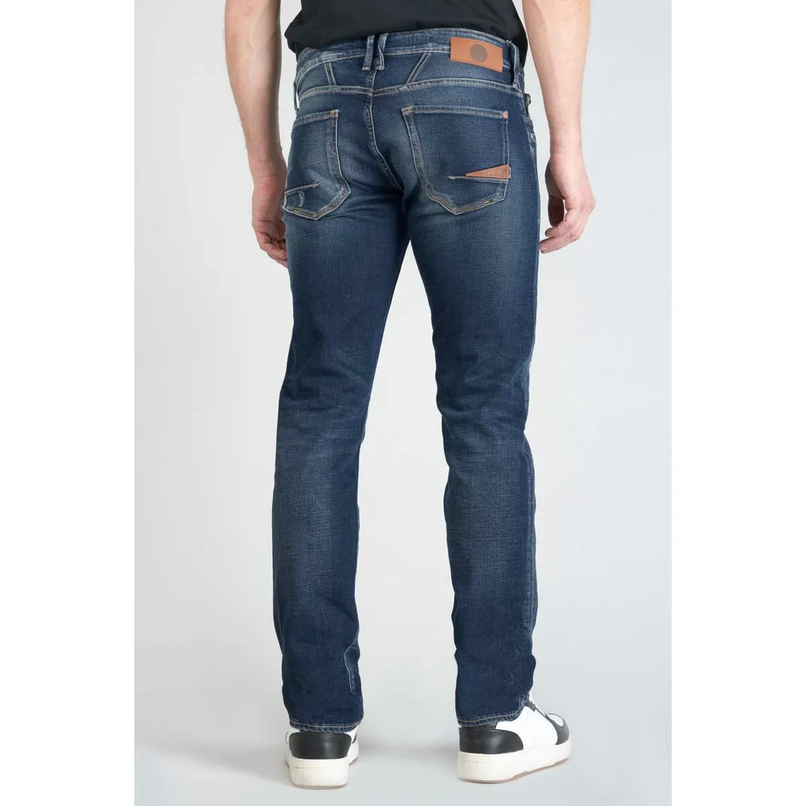 Jeans regular, droit 800/12, longueur 34 bleu en coton Zane | 3 Suisses