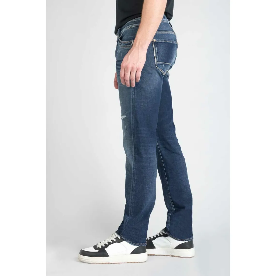 Jeans regular, droit 800/12, longueur 34 bleu en coton Zane | 3 Suisses