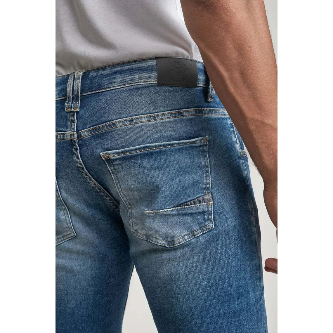 Jeans regular, droit 800/12JO, longueur 34 bleu en coton Quinn | 3 Suisses