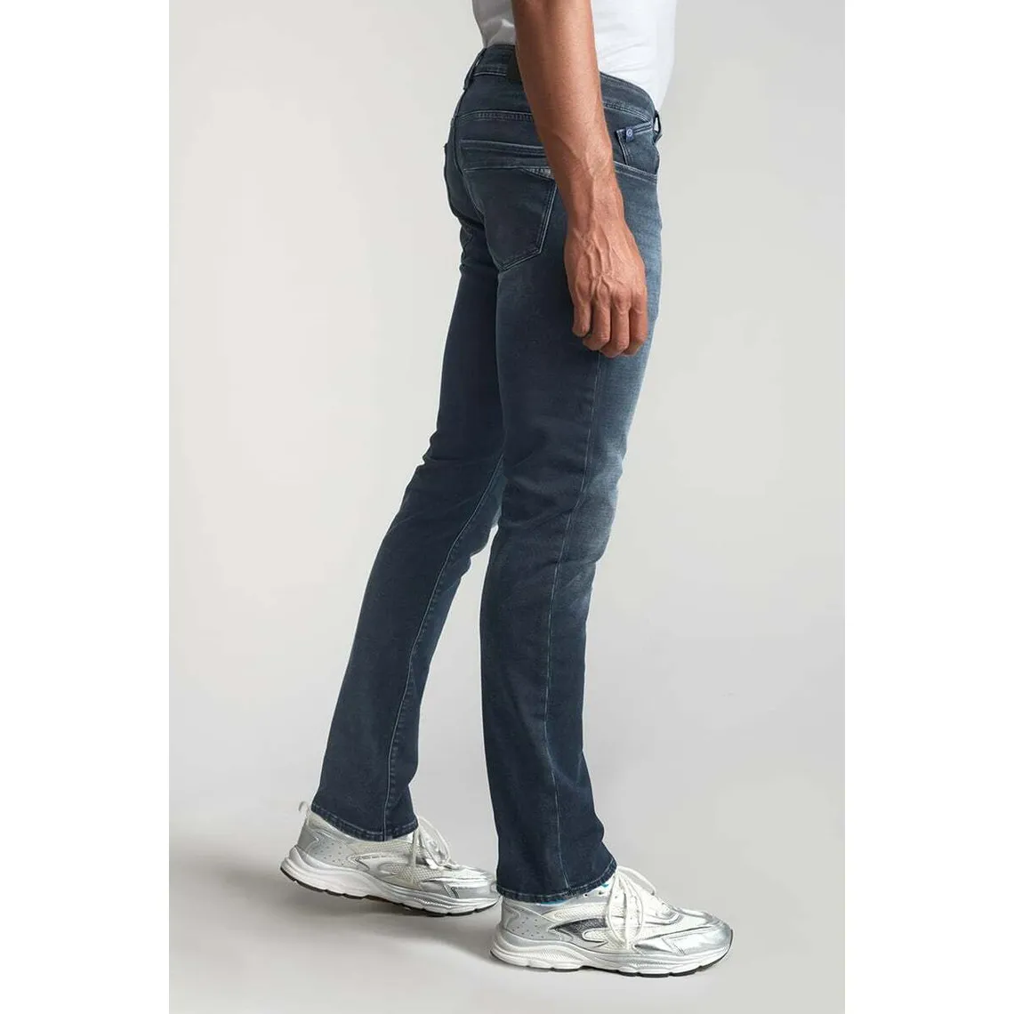 Jeans regular, droit 800/12JO, longueur 34 bleu en coton Sam | 3 Suisses