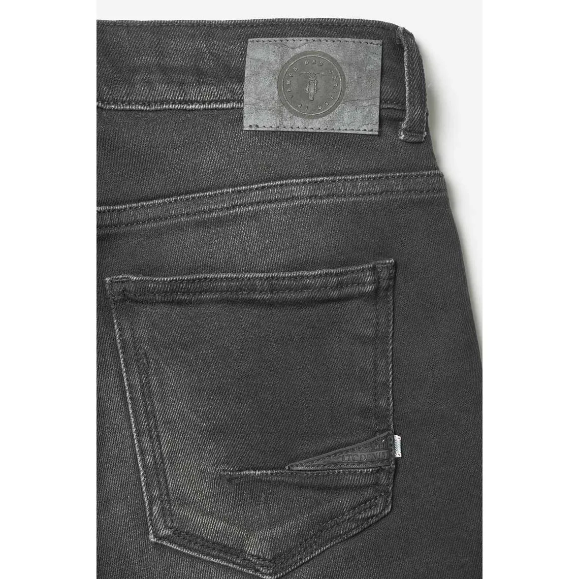 Jeans regular, droit 800/16, longueur 34 noir en coton  | 3 Suisses