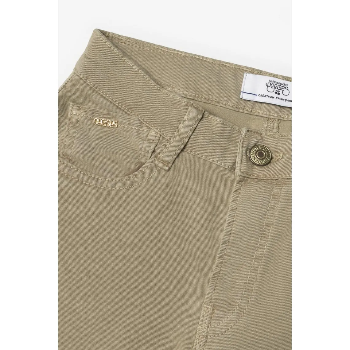 Jeans regular, droit pulp slim taille haute, longueur 34 vert | 3 Suisses