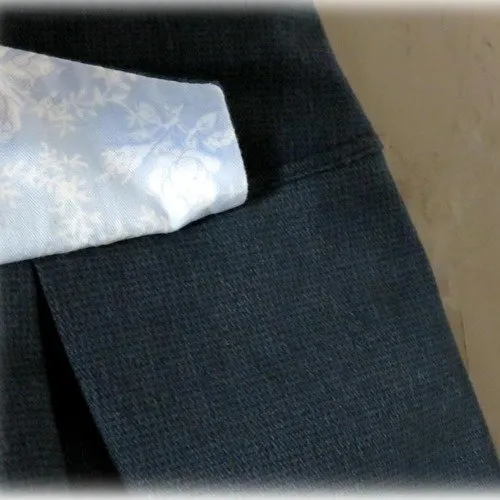 Jupe en coton épais bleu avec plis creux - 10 ans