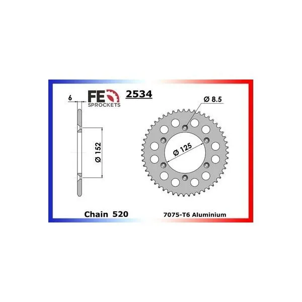 KIT CHAINE FE 250.RR (2T)'13/15 13X49 RU
