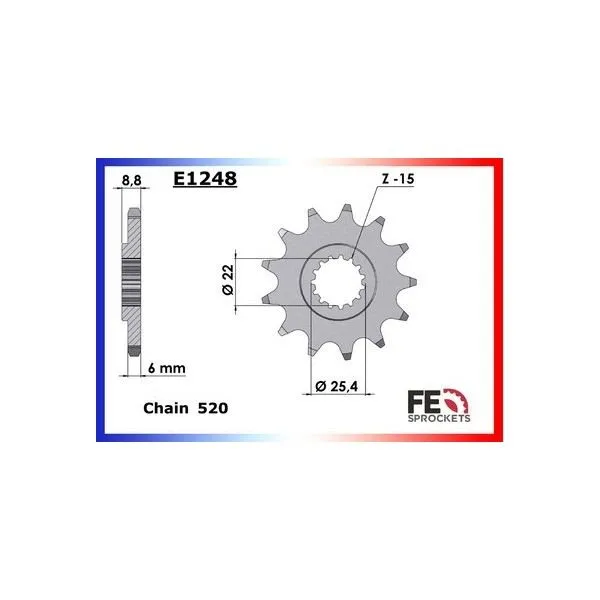 KIT CHAINE FE 300.RR (2T)'13/15 13X49 OR*