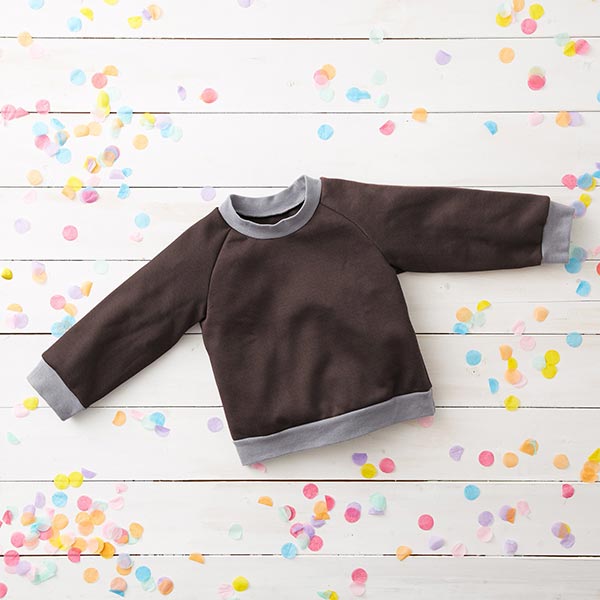 Molleton coton léger uni – marron foncé