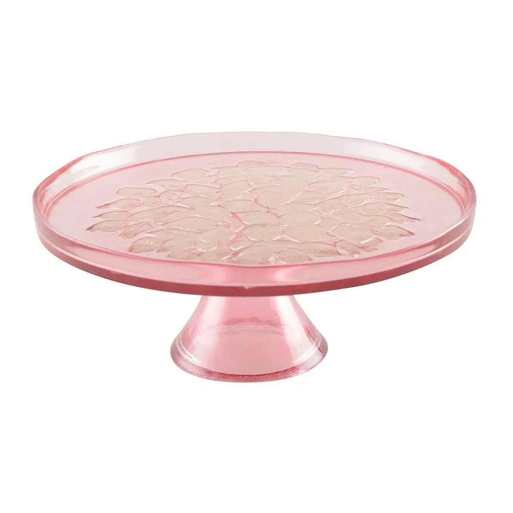 Plat a tarte sur pied flower saumon 21cm