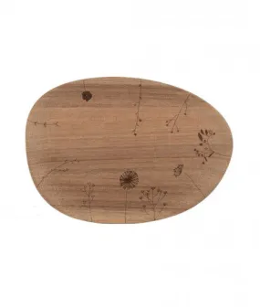 Plateau en bois d'acacia S - Fleurs