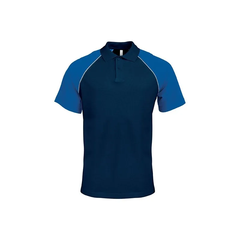 Polo Baseball Manches Courtes bicolore