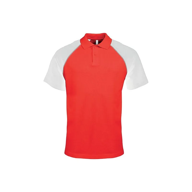 Polo Baseball Manches Courtes bicolore