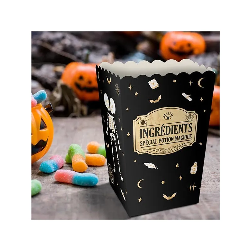 Pots à Bonbons Halloween en Carton x6